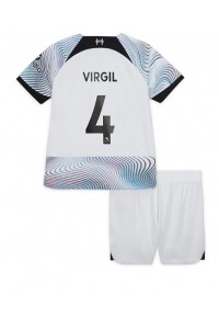 Fotbalové Dres Liverpool Virgil van Dijk #4 Dětské Venkovní Oblečení 2022-23 Krátký Rukáv (+ trenýrky)